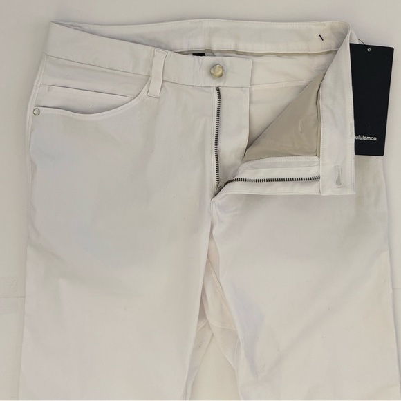 Lululemon ABC Slim-Fit 5 Pocket Warpstreme Pant, Size 28x 34”L, Bone, NWT - Picture 12 of 15